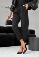 Materiałowe spodnie It Was Real czarne