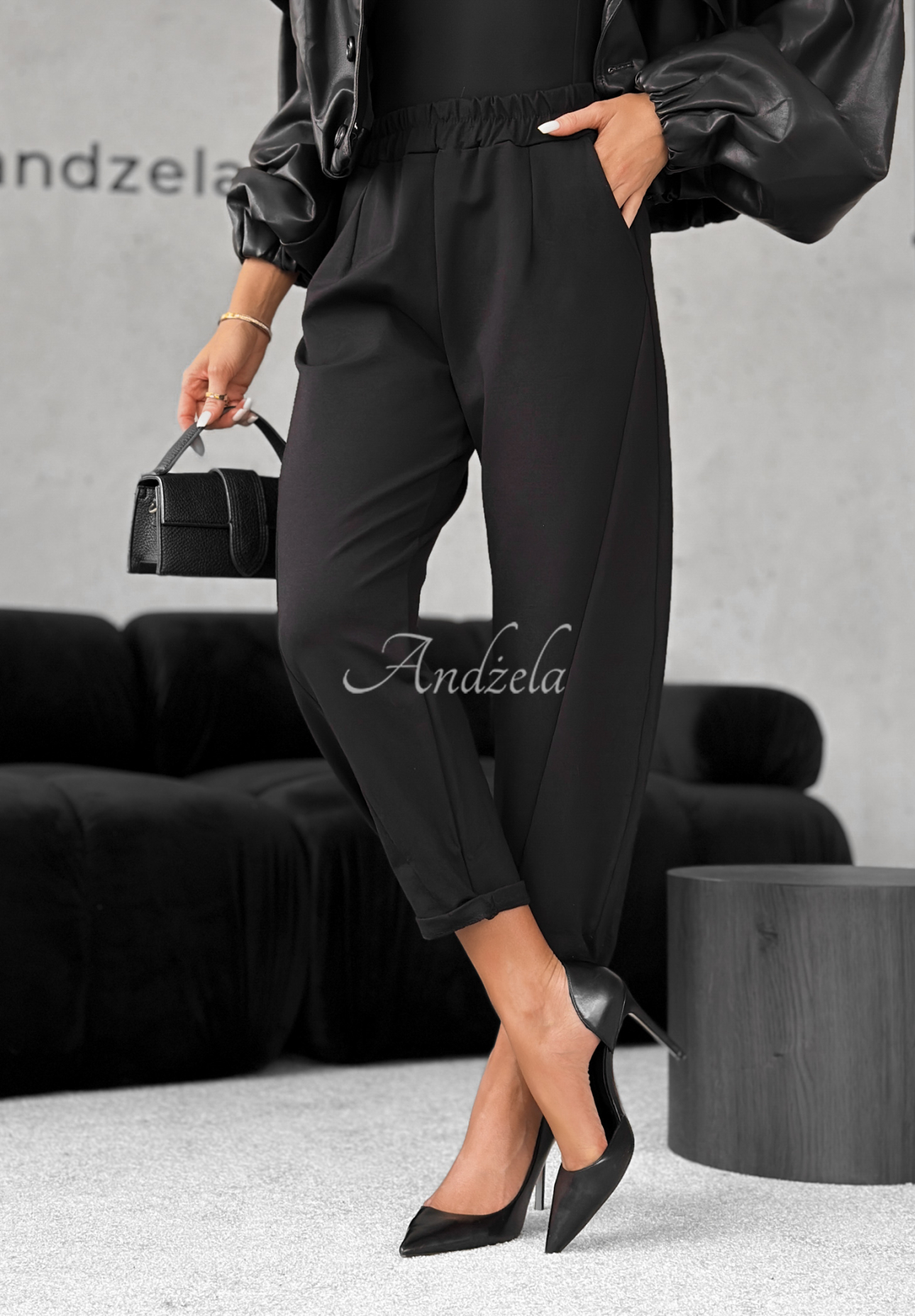 Viscose banana pants It Was Real black