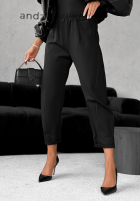 Materiałowe spodnie It Was Real czarne