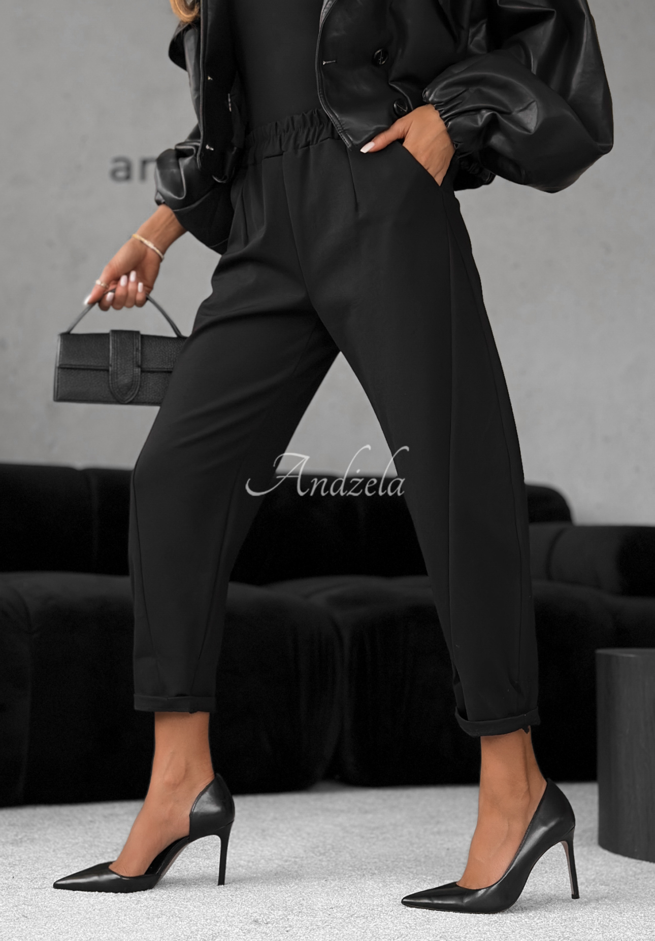 Viscose banana pants It Was Real black