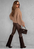 Krótki kardigan z bufkami Snow Hill beżowy