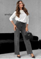 Spodnie jeansowe straight Make It Real ciemnoszare