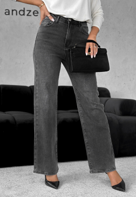 Straight denim pants Make It Real dark grey