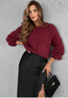 Sweter Warm Hug burgundowy