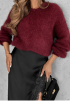 Sweter Warm Hug burgundowy
