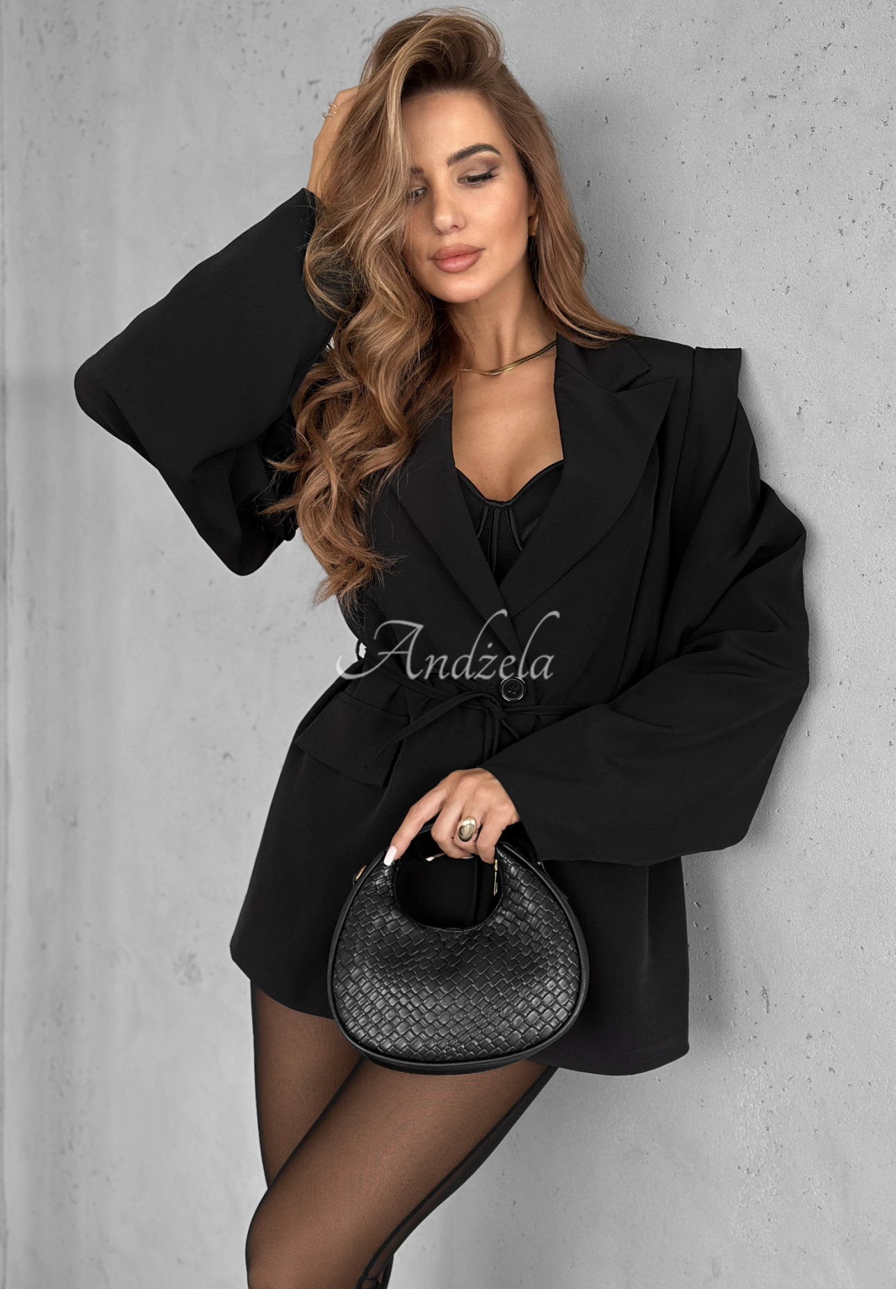 Belted jacket Alone Again black