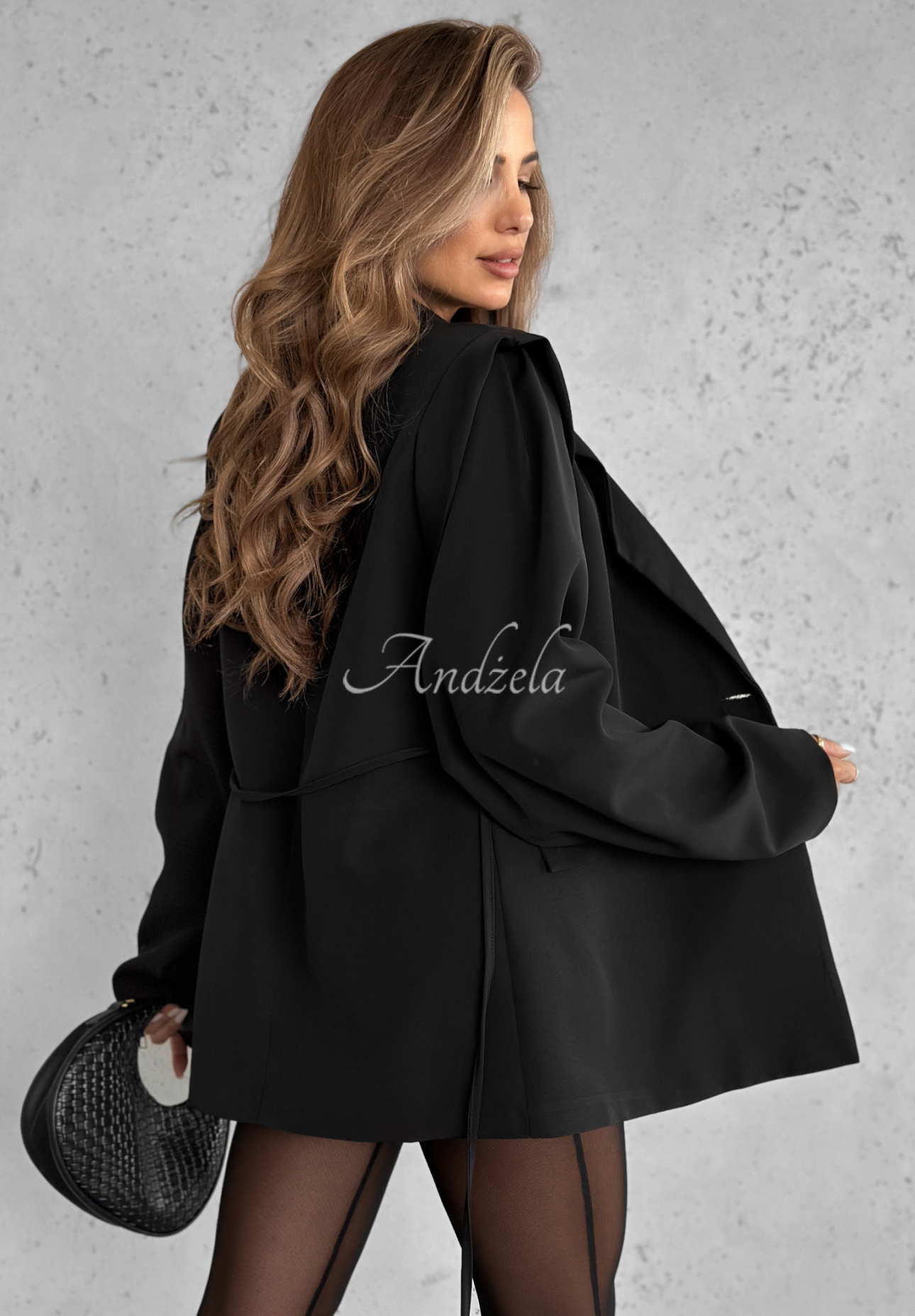 Belted jacket Alone Again black