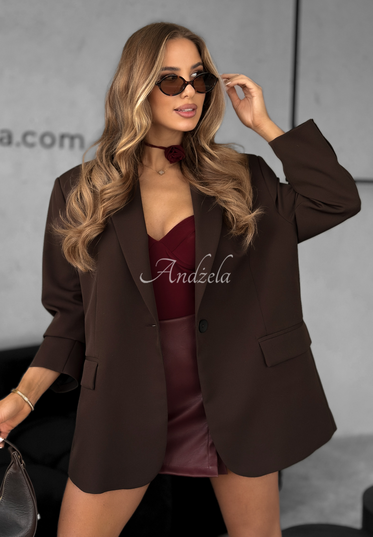First Class oversize jacket chocolate