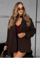 Marynarka Told Him Maybe czekoladowa