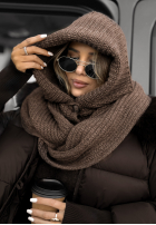 Czapka z szalikiem balaclava Shade Of WInter czekoladowa