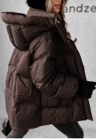 Puchowa kurtka Watch It Snow czekoladowa