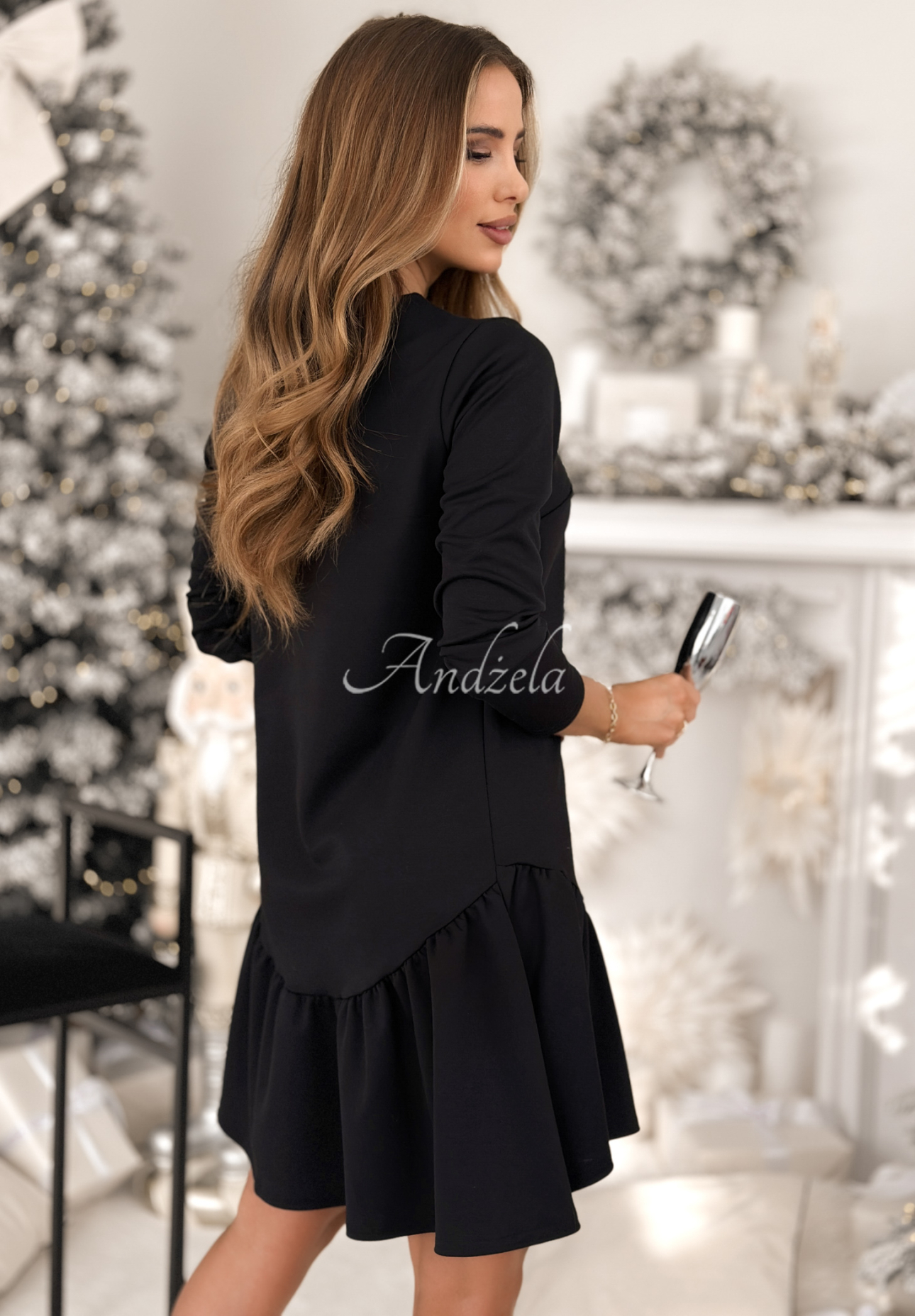 Dress with frill For What black