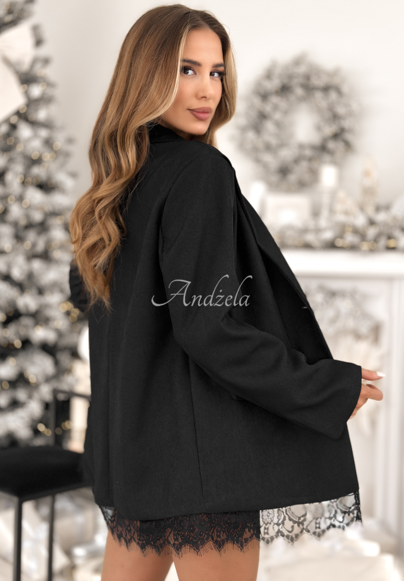 Almost Forever lace jacket black