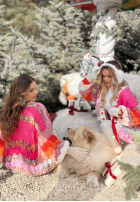 Krótki ozdobnie pleciony kardigan Cup Of Hot różowo-beżowy