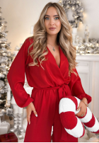 Długi kombinezon Not Sure Yet czerwony