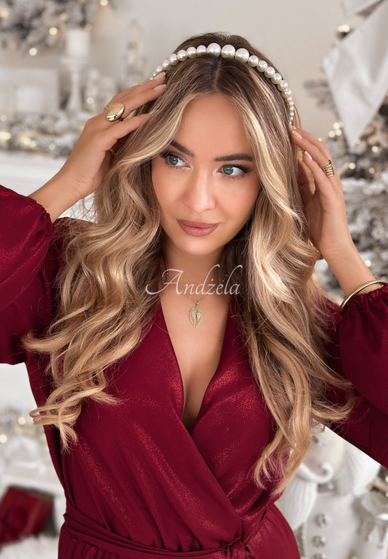 Pearla ecru pearl hairband