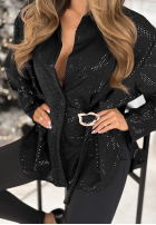 Koszula z ozdobną aplikacją Still Wondering czarna