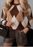 Sweter w romby Lone Pine czekoladowy