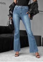 Spodnie jeansowe dzwony What You Have niebieskie