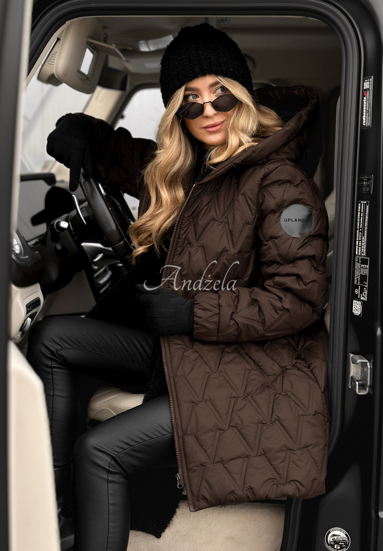 Chilly Nights chocolate quilted hooded jacket