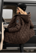 Pikowana kurtka z kapturem Chilly Nights czekoladowa