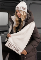 Komplet czapka i szali Stay Here Winter ecru