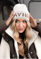 Komplet czapka i szali Stay Here Winter ecru