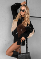 Sweter w romby Sweet Apple Pie czarny