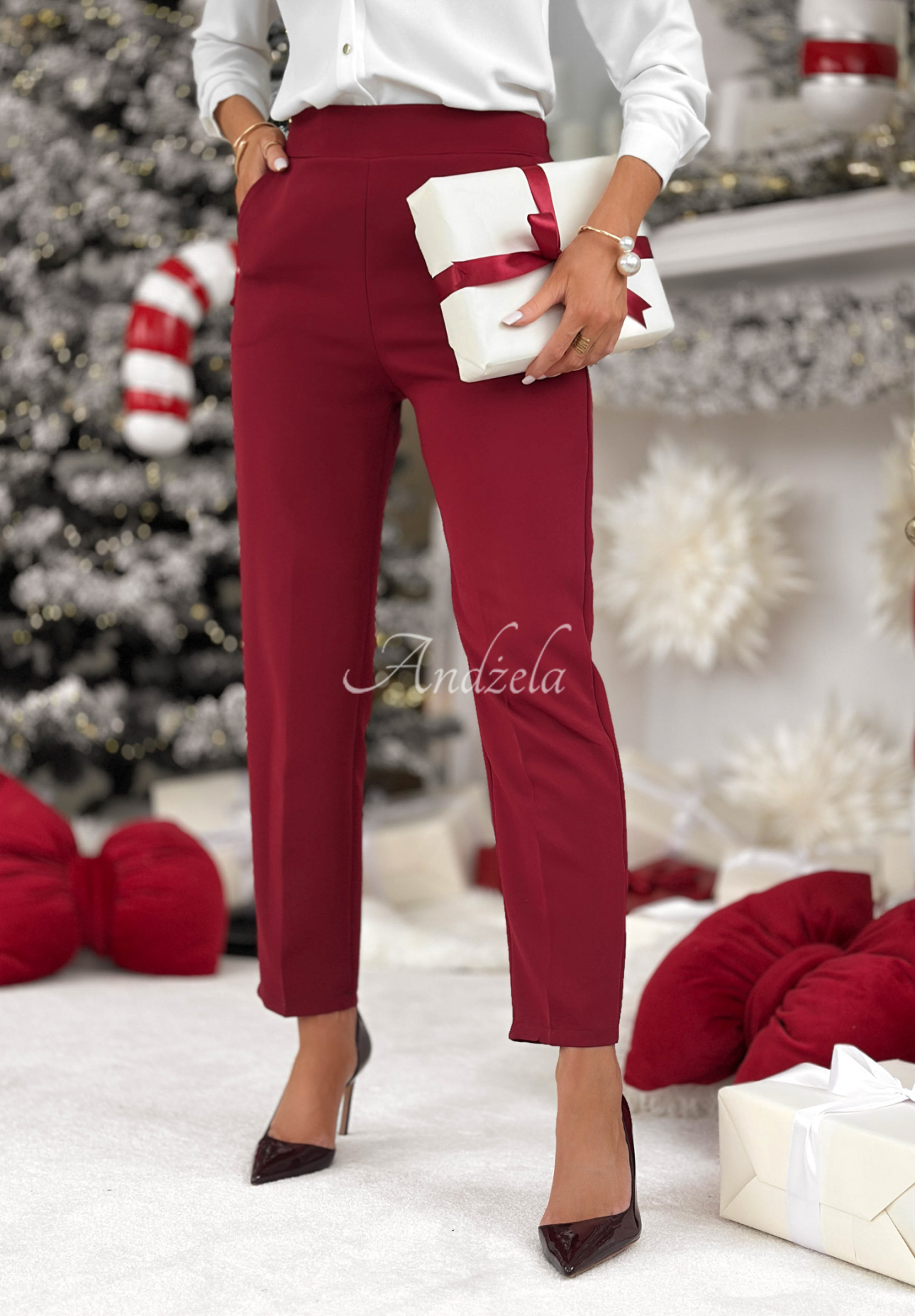 No Idea burgundy cigarette pants