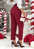 Spodnie cygaretki No Idea burgundowe