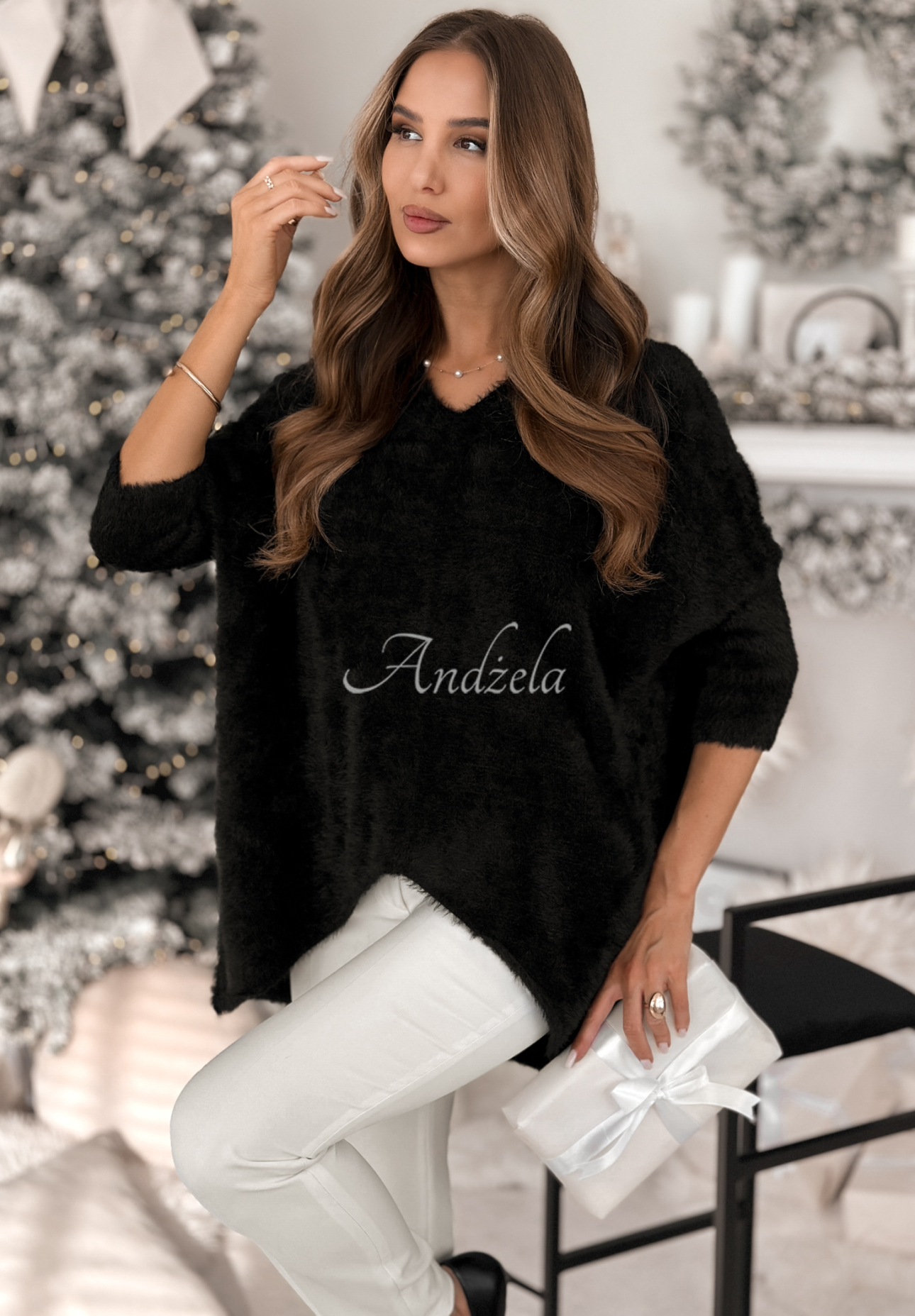 Sweter oversize Touches Heaven czarny