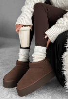 Zamszowe botki Jack Frost czekoladowe