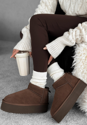 Zamszowe botki Jack Frost czekoladowe