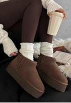 Zamszowe botki Jack Frost czekoladowe