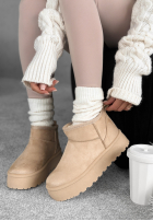 zamszowe Boots Crunchy Snow in beige