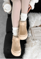 zamszowe Boots Crunchy Snow in beige