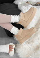 zamszowe Boots Crunchy Snow in beige