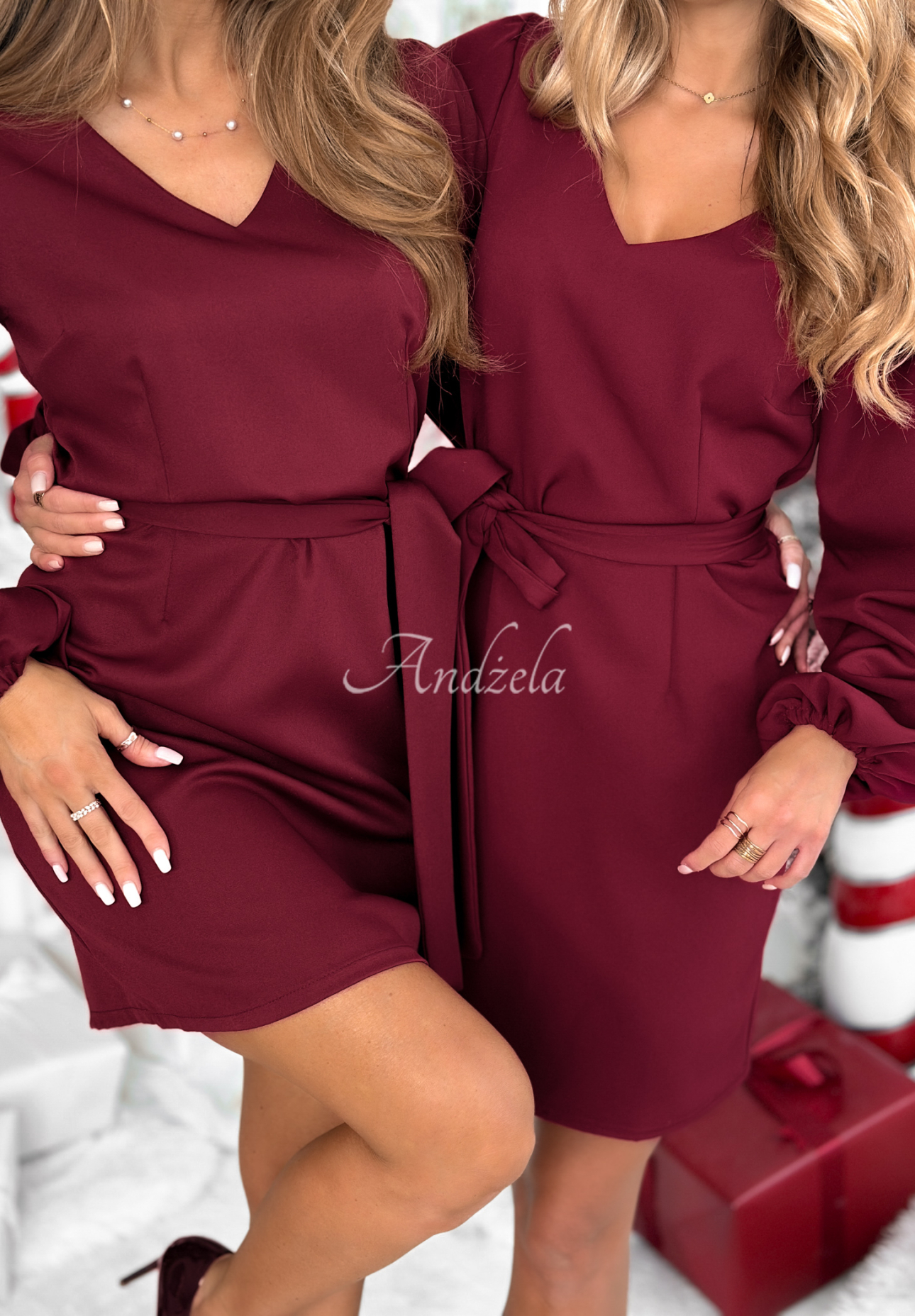 Sukienka mini Different Vibes burgundowa