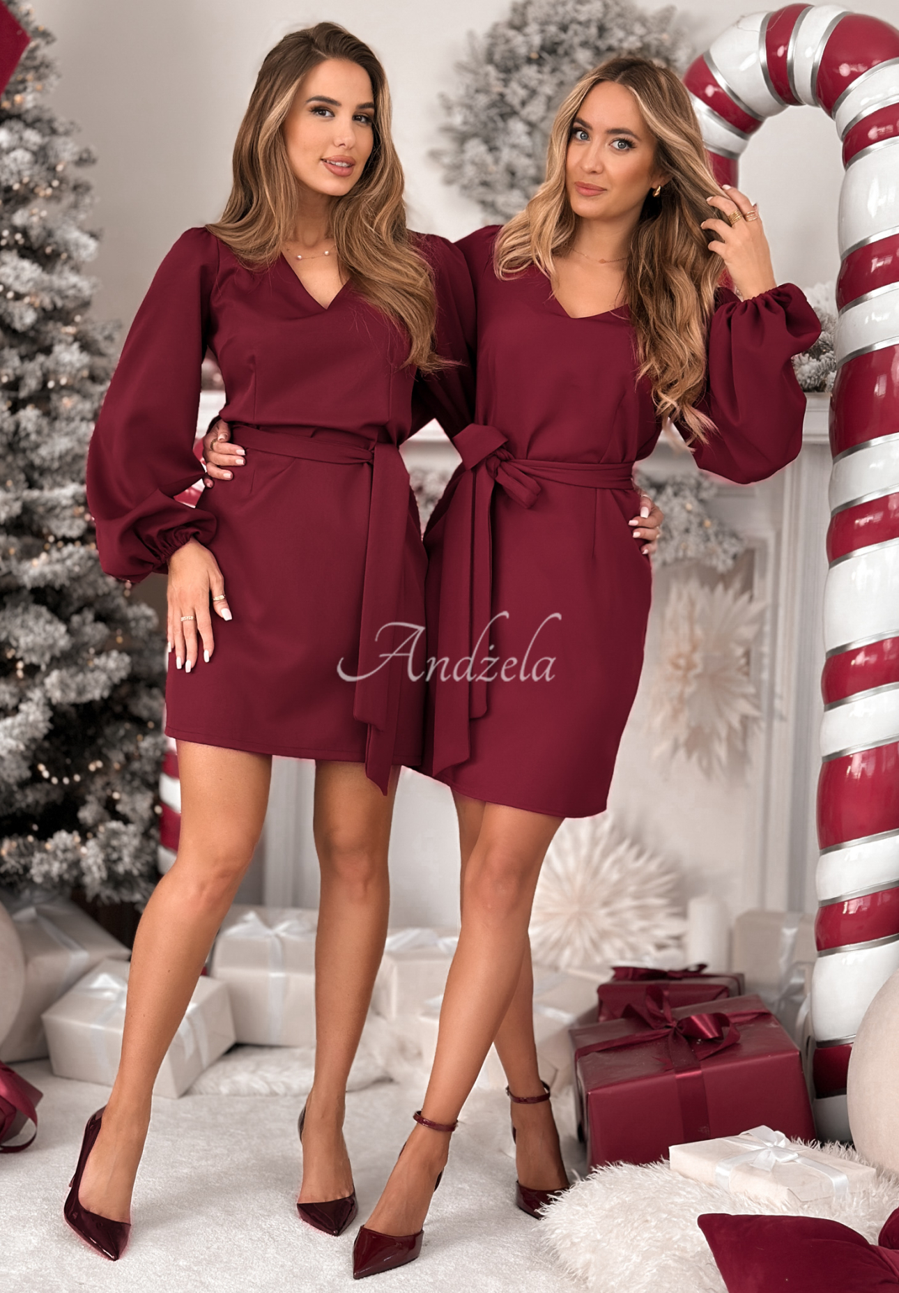 Sukienka mini Different Vibes burgundowa