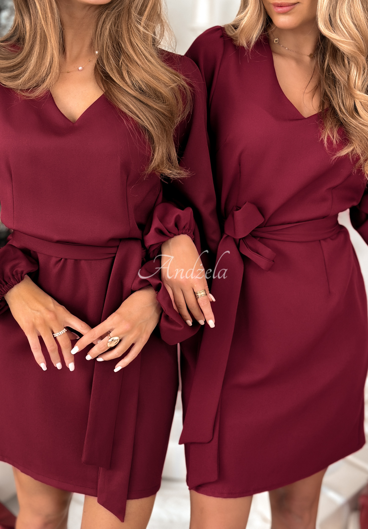 Sukienka mini Different Vibes burgundowa