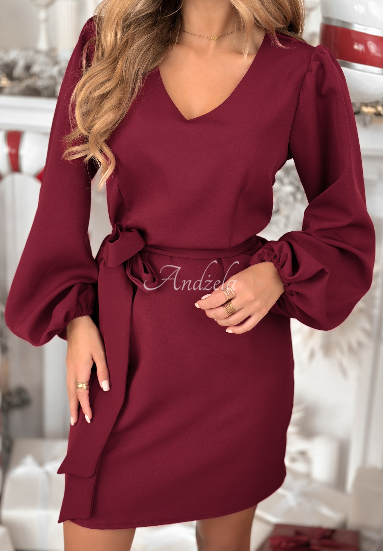 Sukienka mini Different Vibes burgundowa