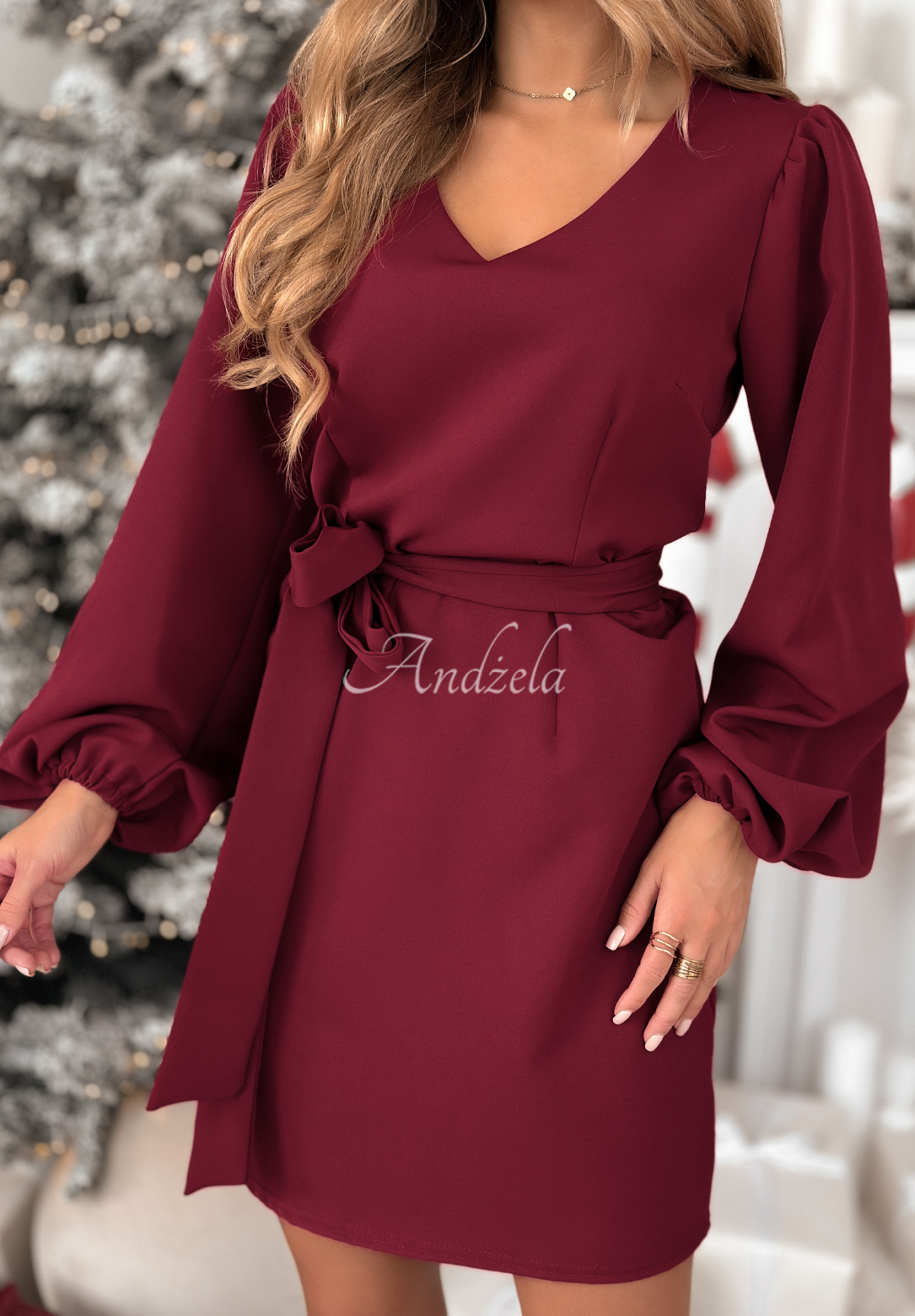 Sukienka mini Different Vibes burgundowa