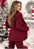 Komplet marynarka i spodnie Say My Name burgundowy