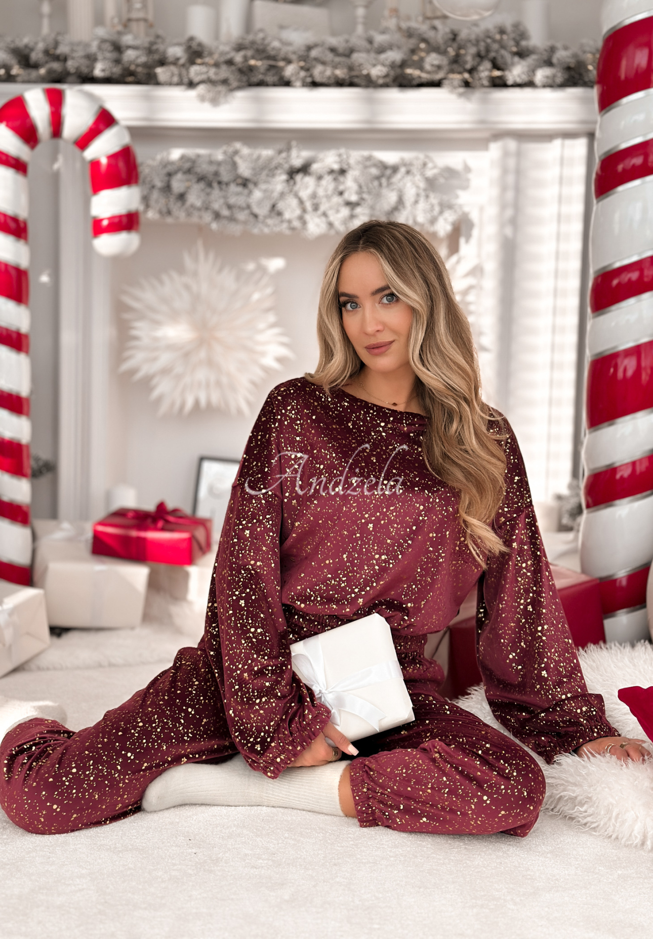 Gold Twilight burgundy velour set