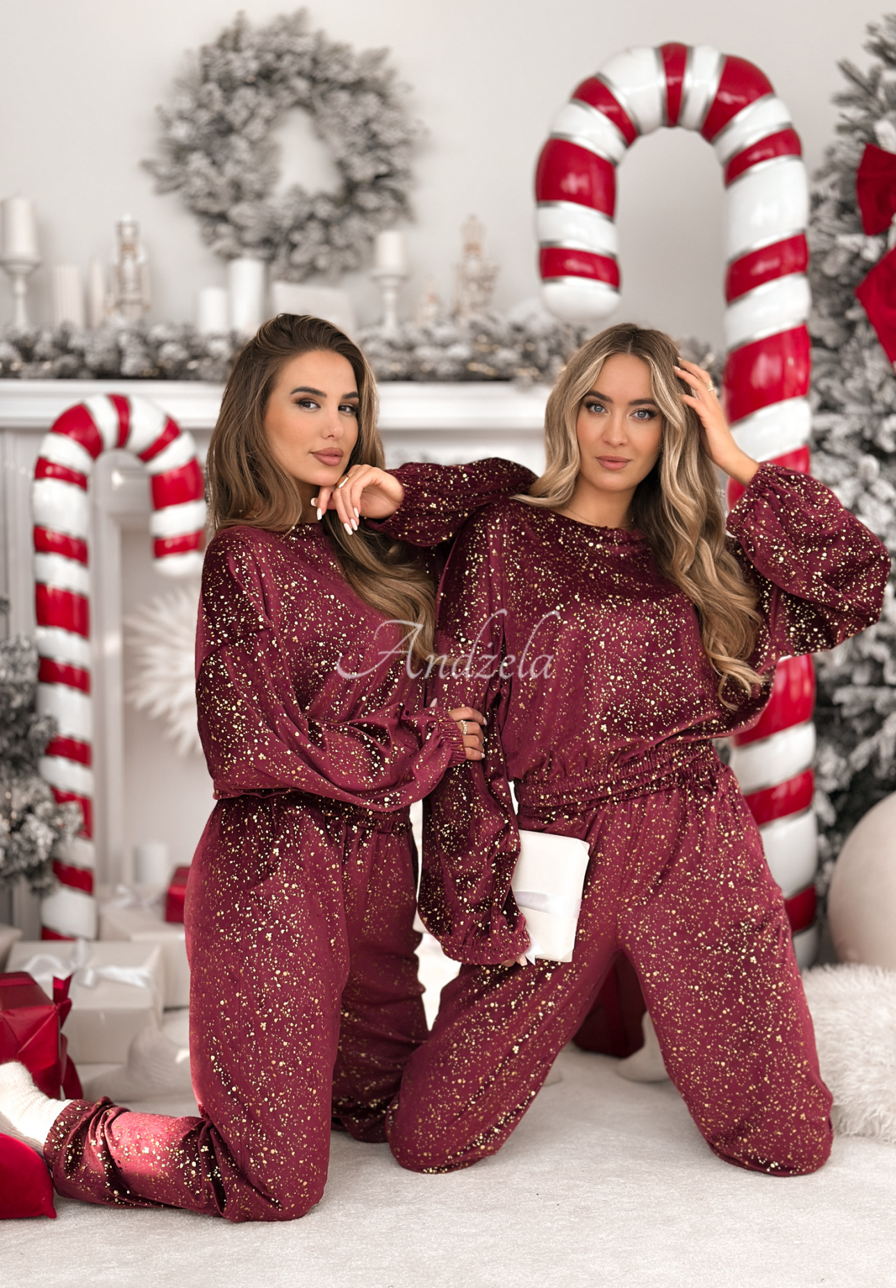 Gold Twilight burgundy velour set