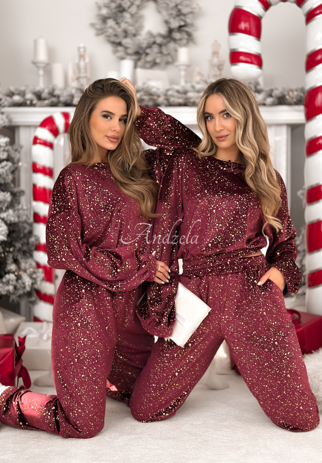 Gold Twilight burgundy velour set