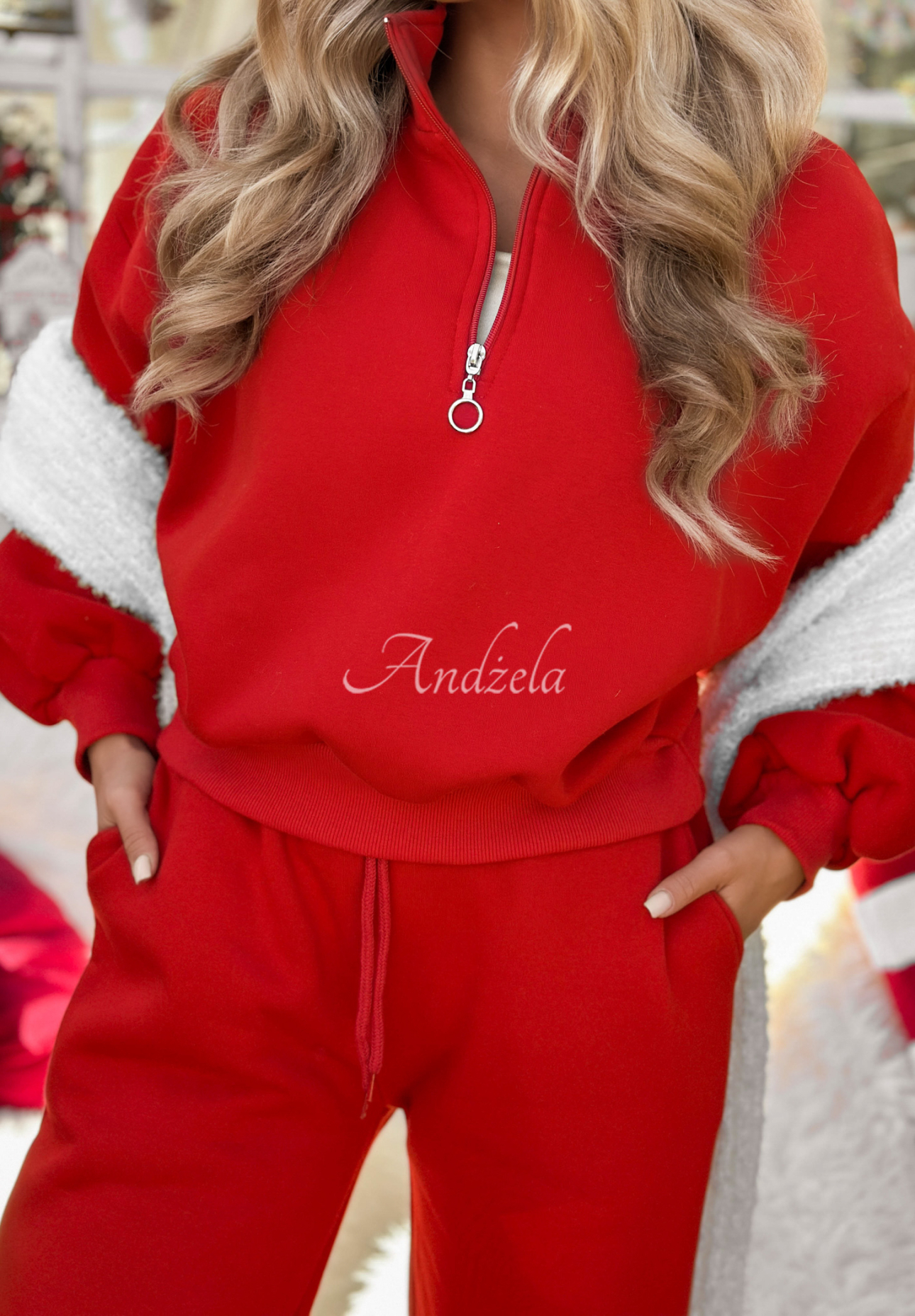Comfy Duette red insulated tracksuit set
