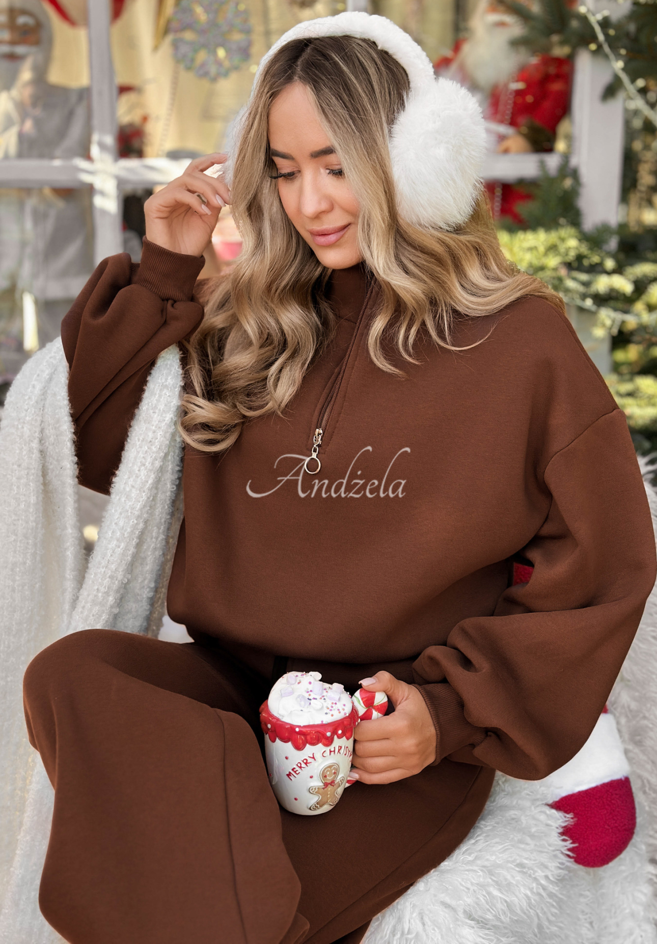 Comfy Duette chocolate insulated tracksuit set