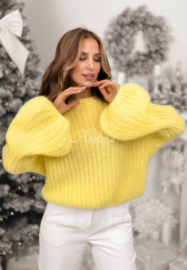 Mohair sweater with wide sleeves Better Than That yellow