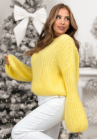 Sweter z szerokimi rękawami Better Than That żółty